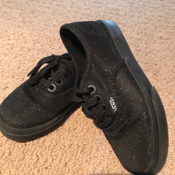 black sparkly vans